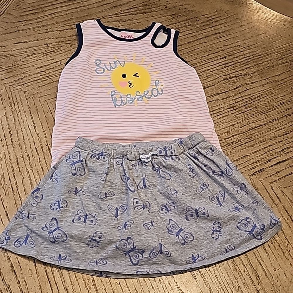 Girls cute skort and tank top size 7/8